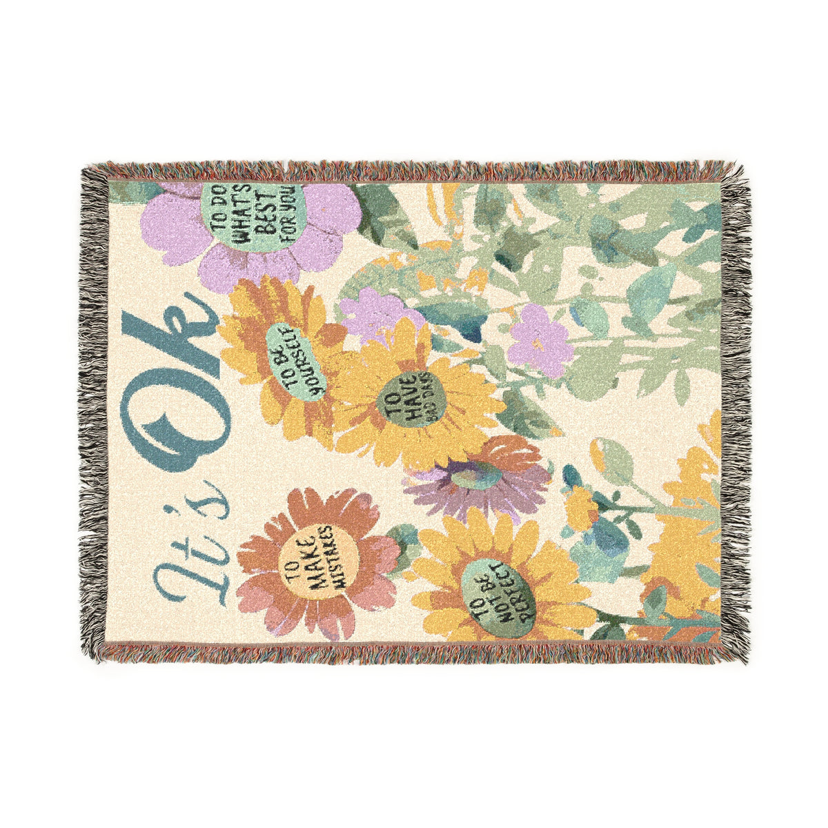 It’s Ok To Be Yourself Woven Blanket