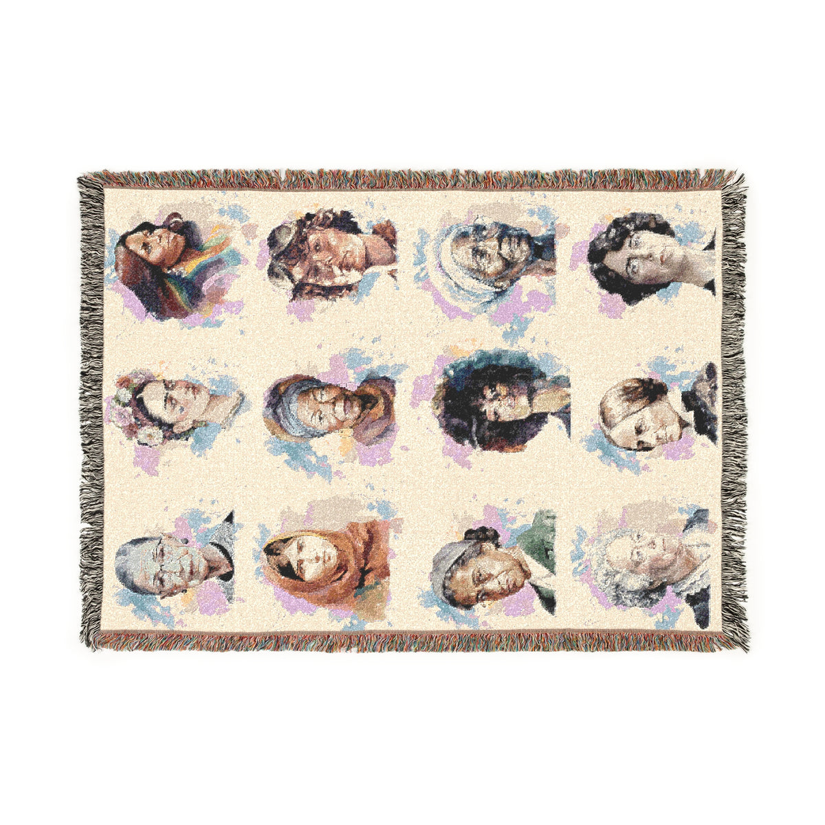 Portraits Of Courage Woven Blanket