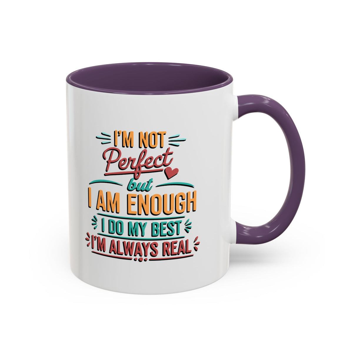 I Am Enough Motivational Accent Mug