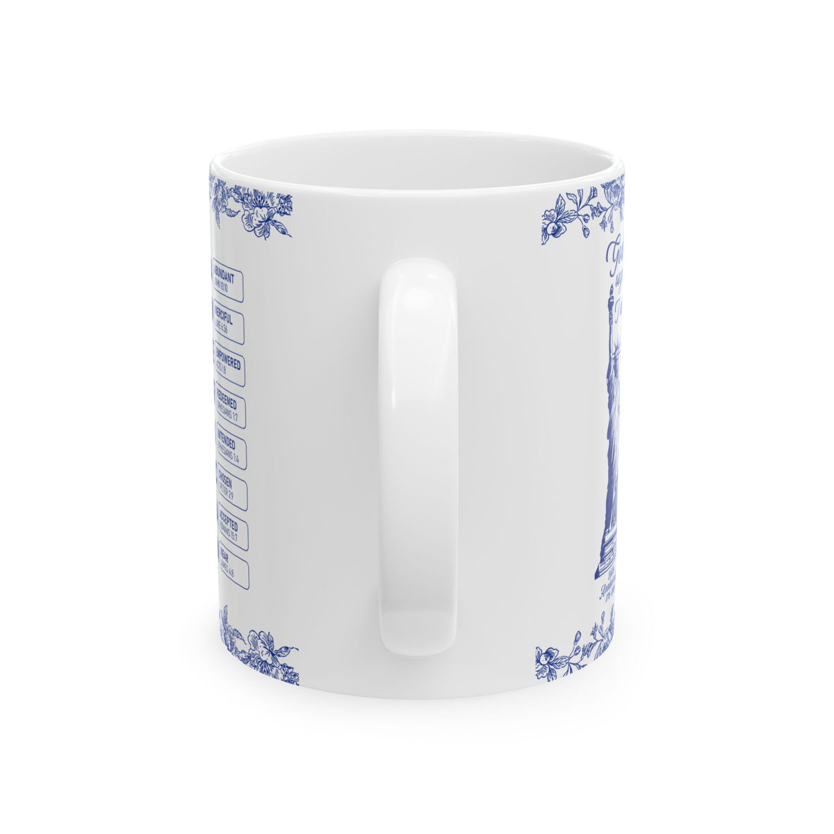 God Says I Am American Scripture Mug