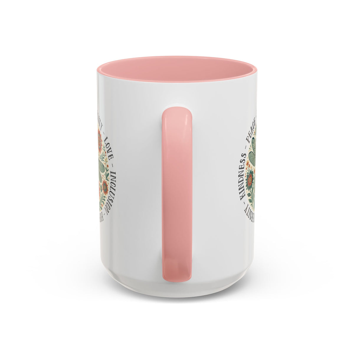 Kindness Peace Equality Love Inclusion Hope Diversity Accent Mug