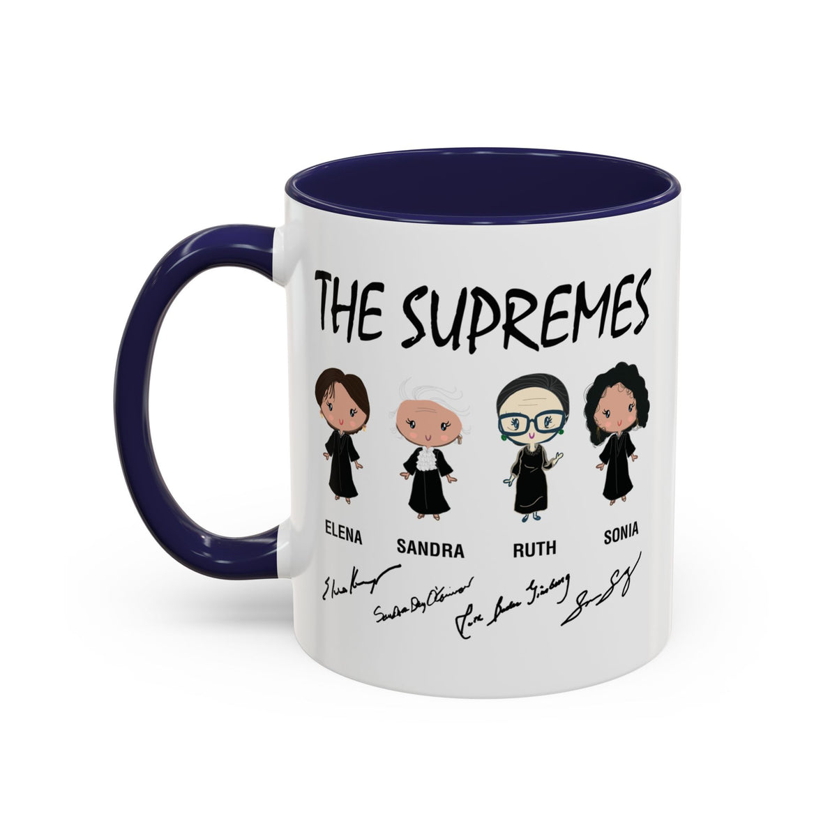 The Supremes Supreme Court Justices RBG Cute Chibi Accent Coffee Mug (11, 15oz)