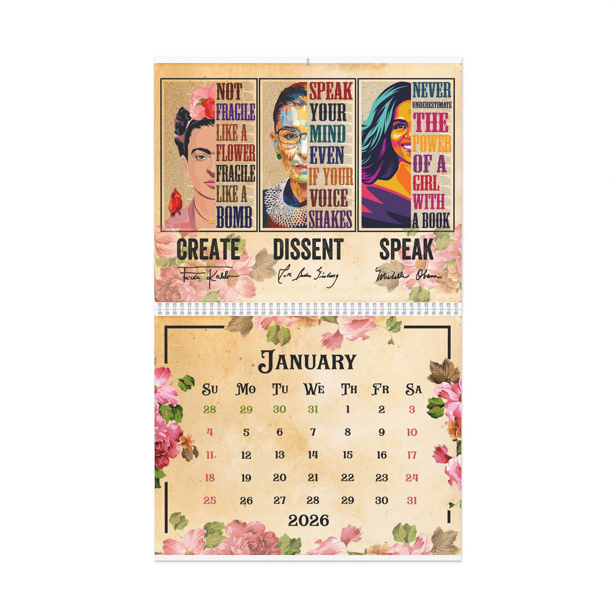 2026 Women Empowerment Wall Calendar