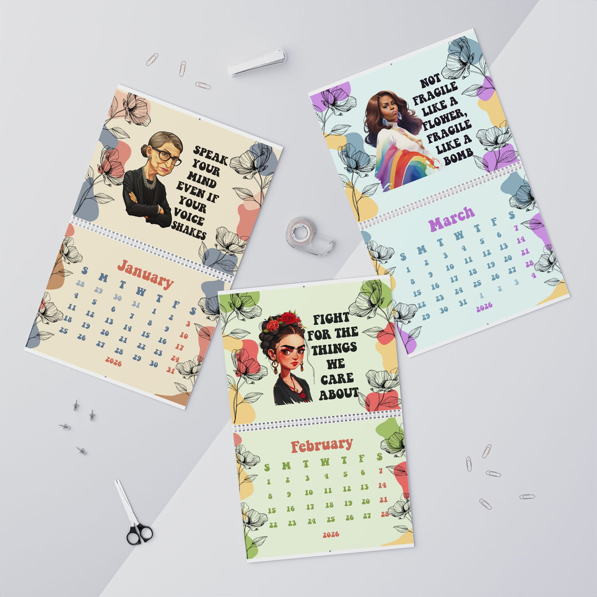 Women Who Can Change History 2026 Wall Calendar