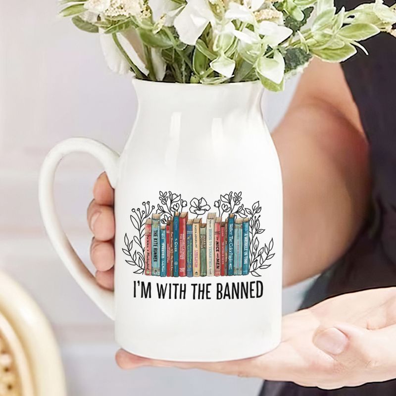 I&#39;m with The Banned Books Ceramic Flower Vase