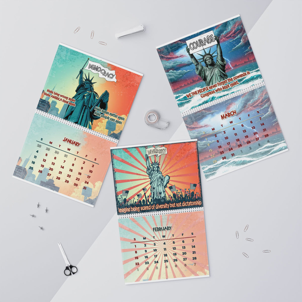 The Liberty No Kings Wall Calendar 2026