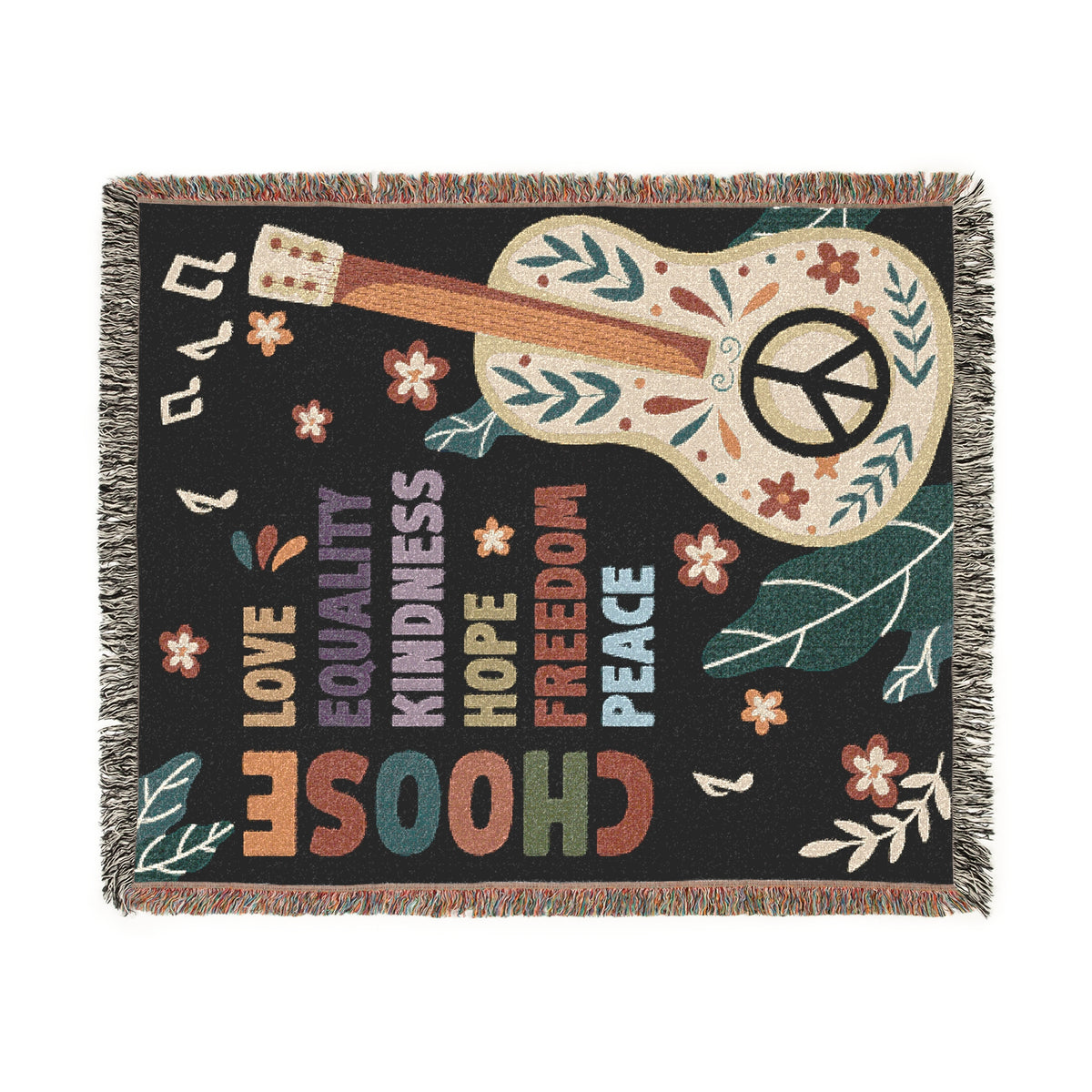 Choose Love Equality Kindness Woven Blanket