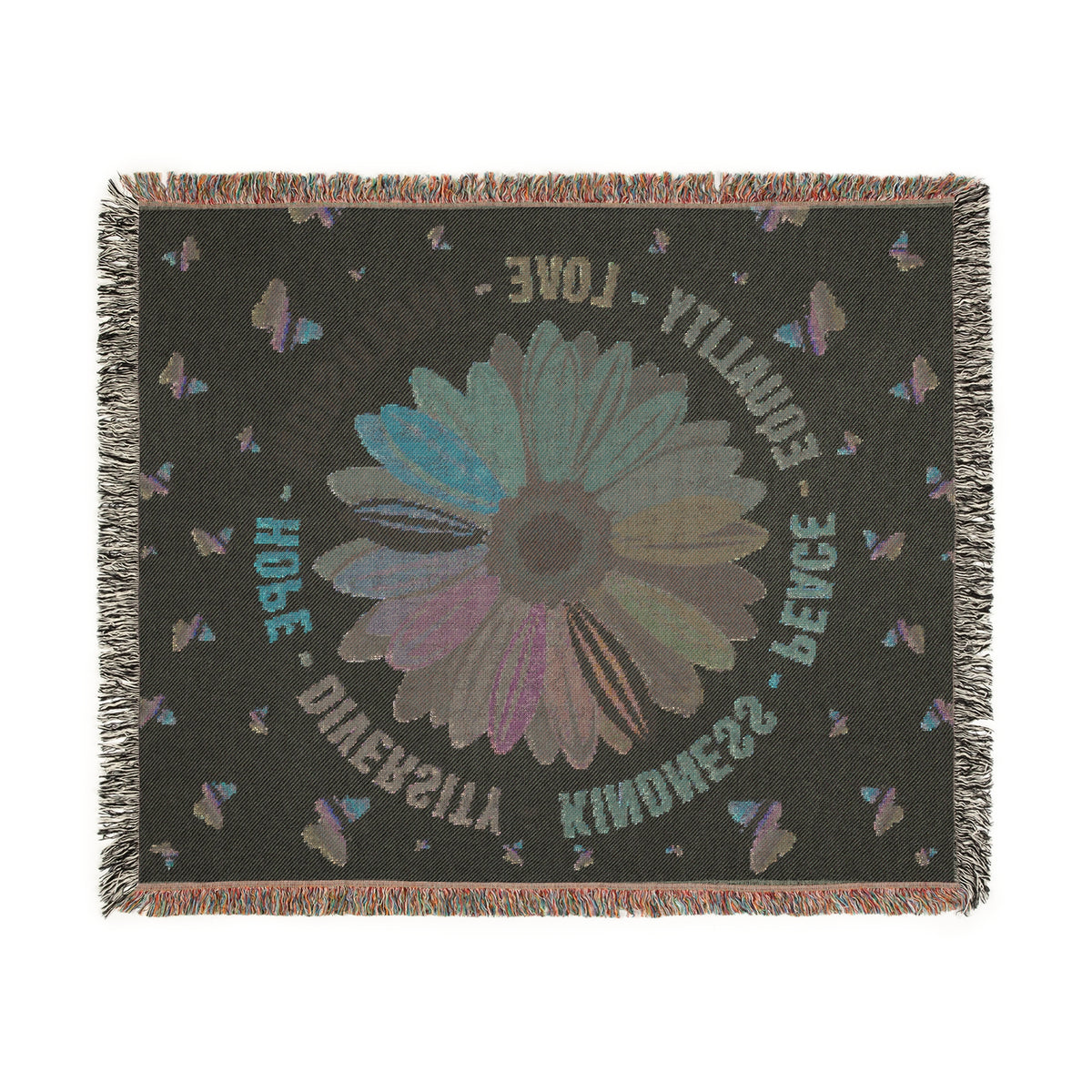 Flower Of Unity Woven Blanket