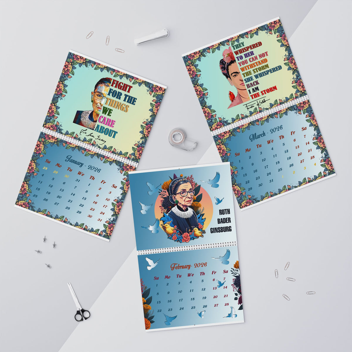 Well Behaved Women Rarely Make History 2026 Wall Calendar