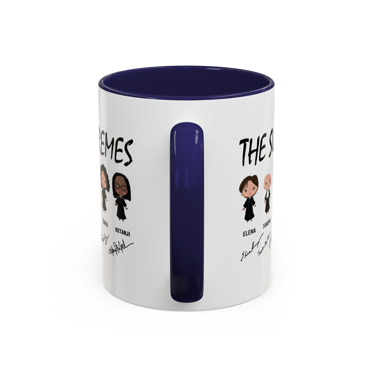 The Supremes Ketanji Brown Jackson SCOTUS RBG Sotomayor Chibi Accent Coffee Mug (11, 15oz)