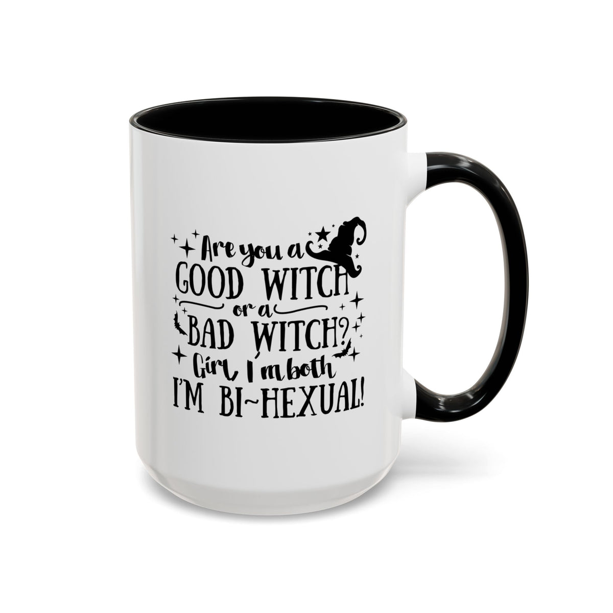 Good Witch Bad Witch Bi-Hexual Accent Coffee Mug (11, 15oz)