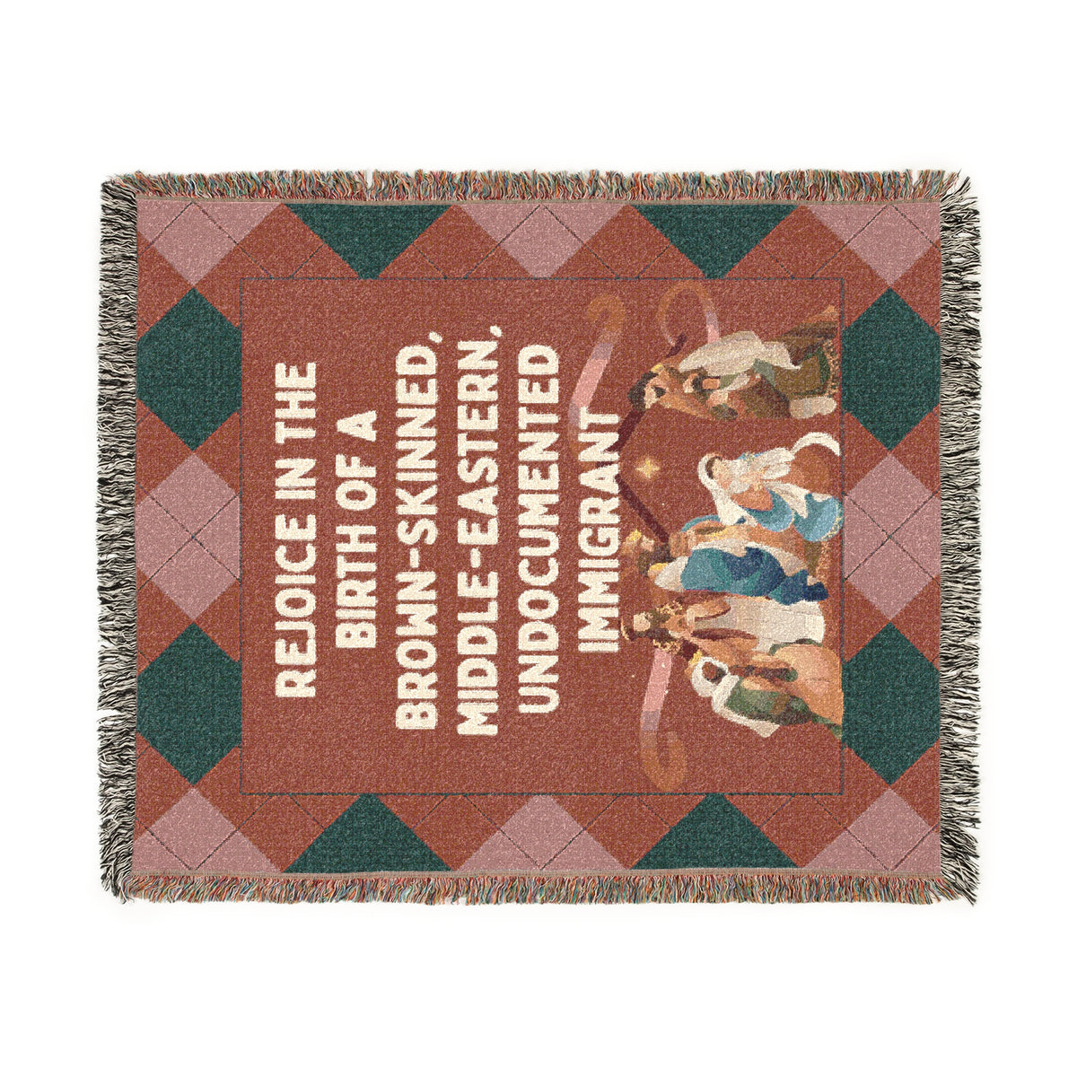 Rejoice In His Journey Woven Blanket