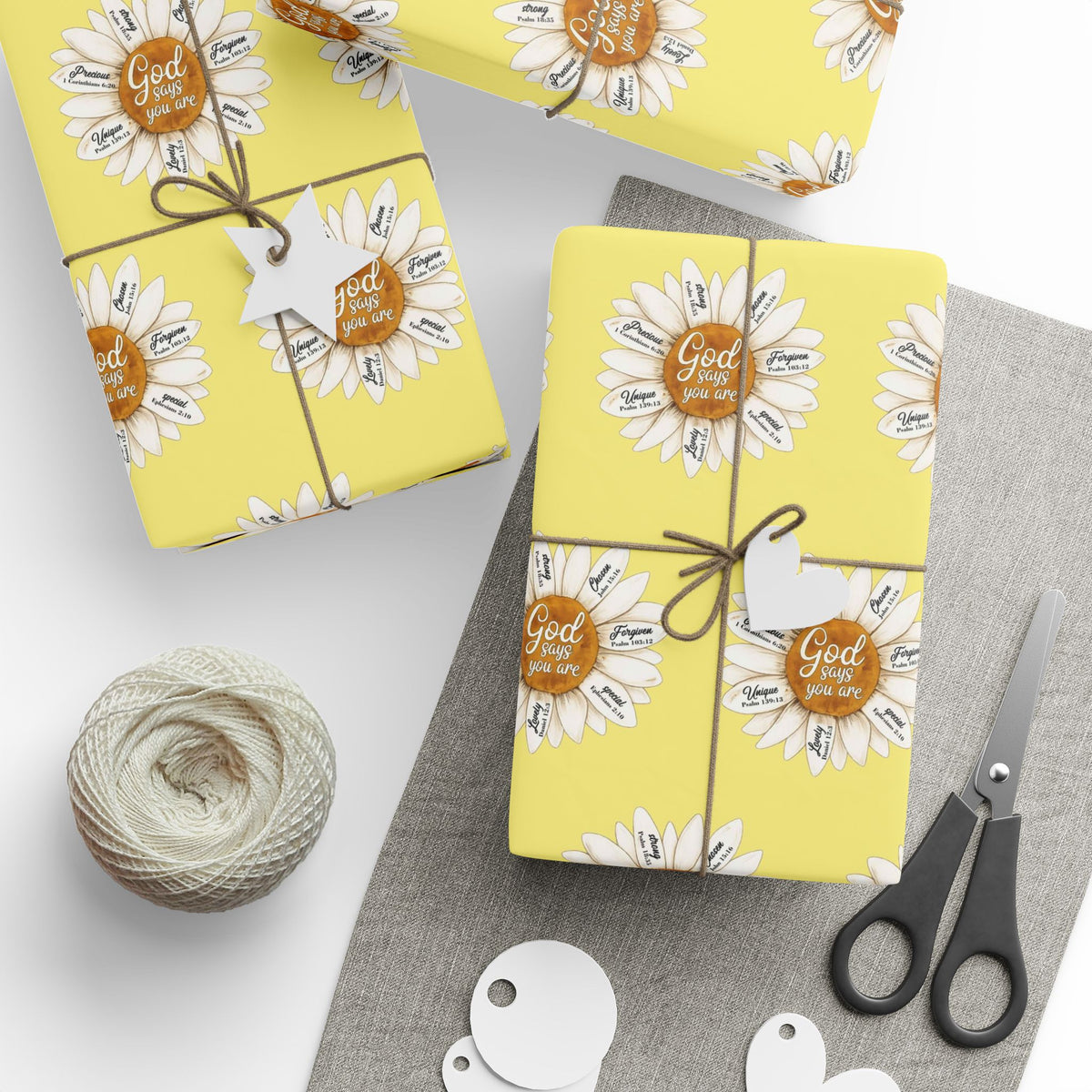 God Says You Are Sunflower Wrapping Paper Roll