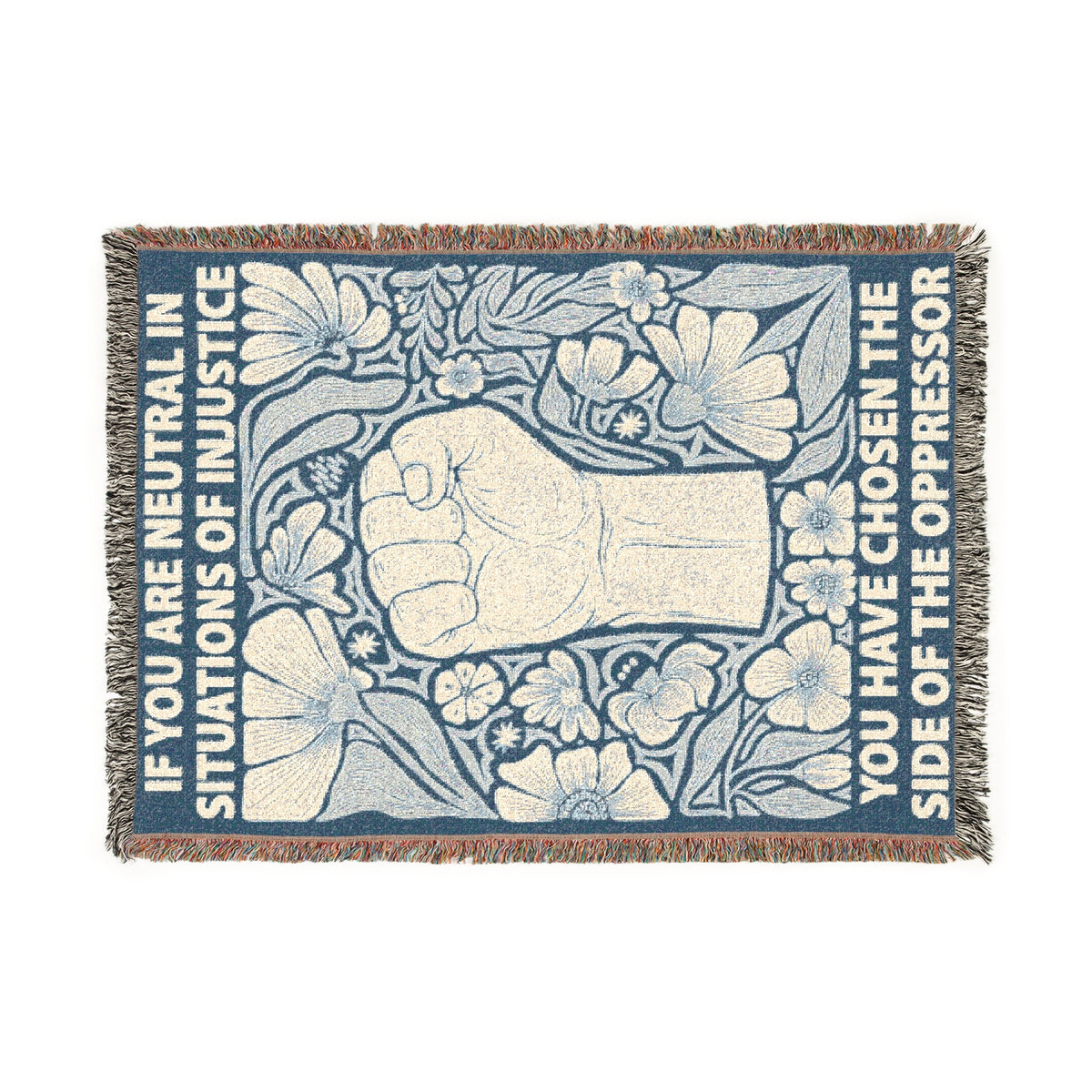 Neutrality Is Complicity Woven Blanket