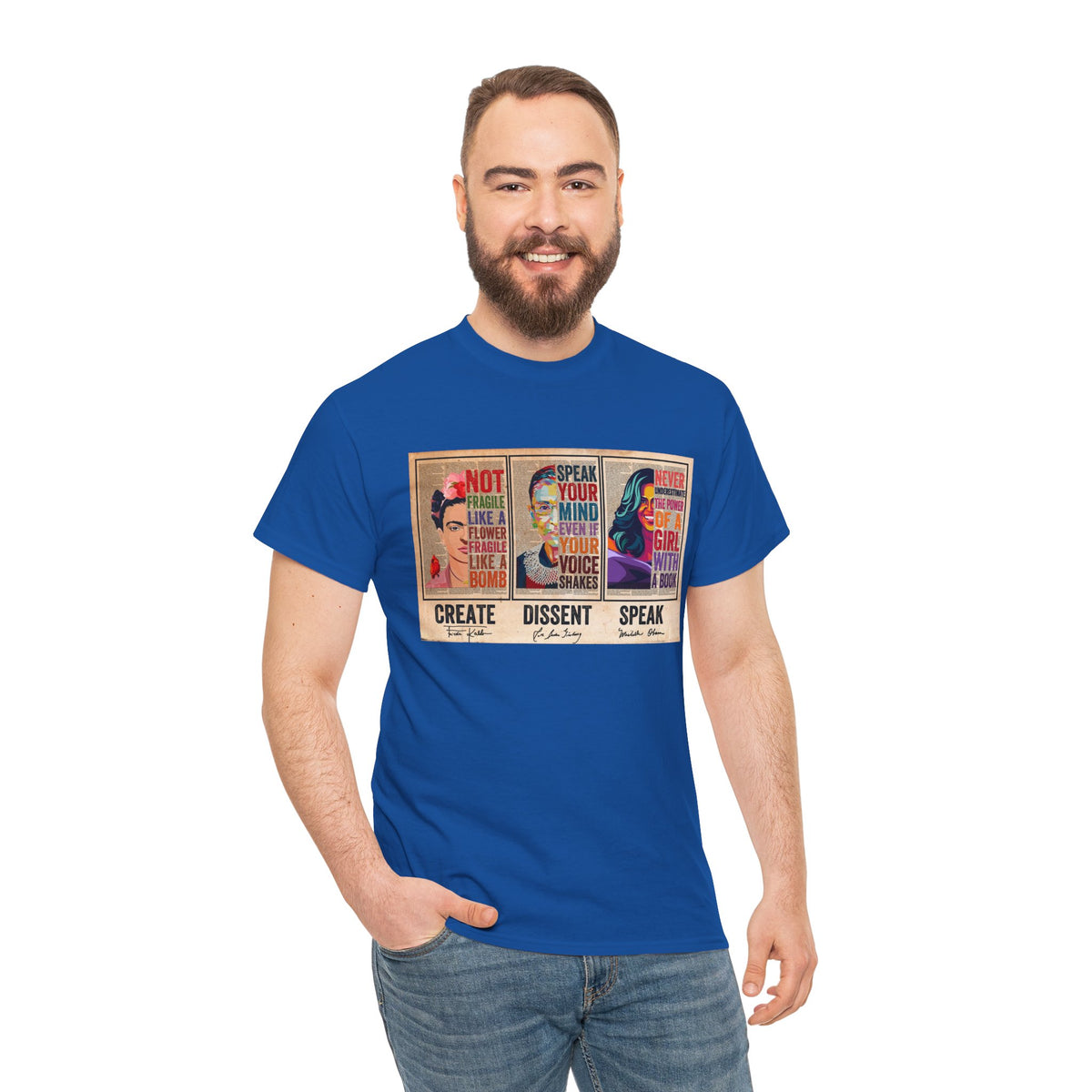 Create Frida Kahlo Dissent Ruth Bader Ginsburg Speak Michelle Obama T-Shirt