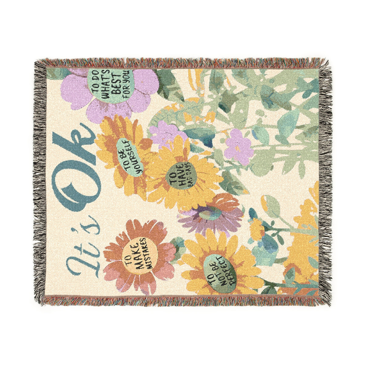 It’s Ok To Be Yourself Woven Blanket