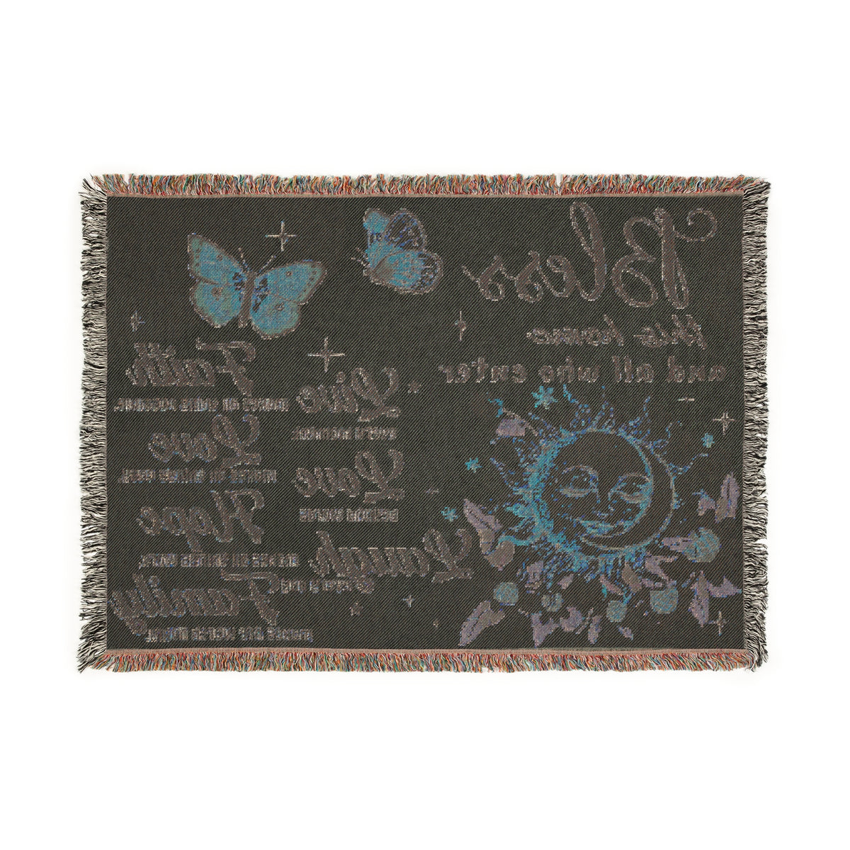 Bless This Home Sunflower Faith Woven Blanket