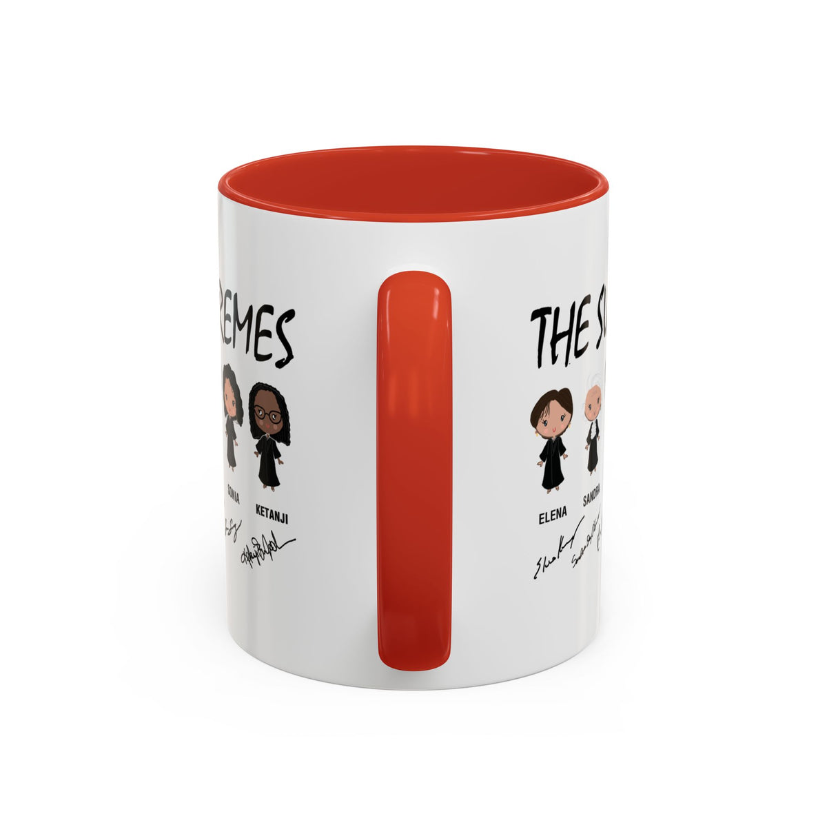 The Supremes Ketanji Brown Jackson SCOTUS RBG Sotomayor Chibi Accent Coffee Mug (11, 15oz)