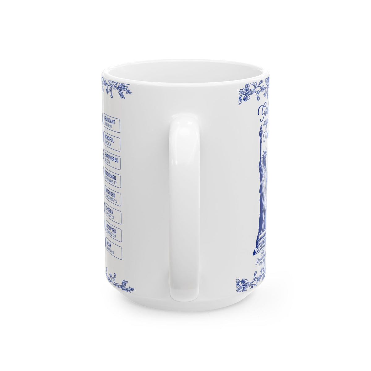 God Says I Am American Scripture Mug