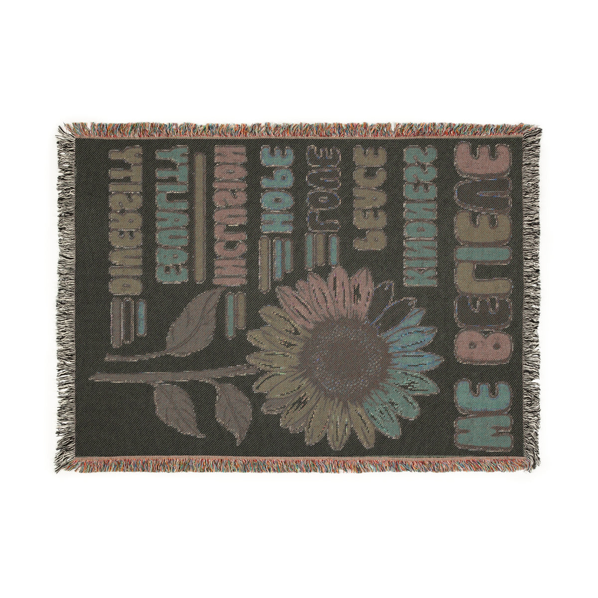 We Believe In Kindness Woven Blanket