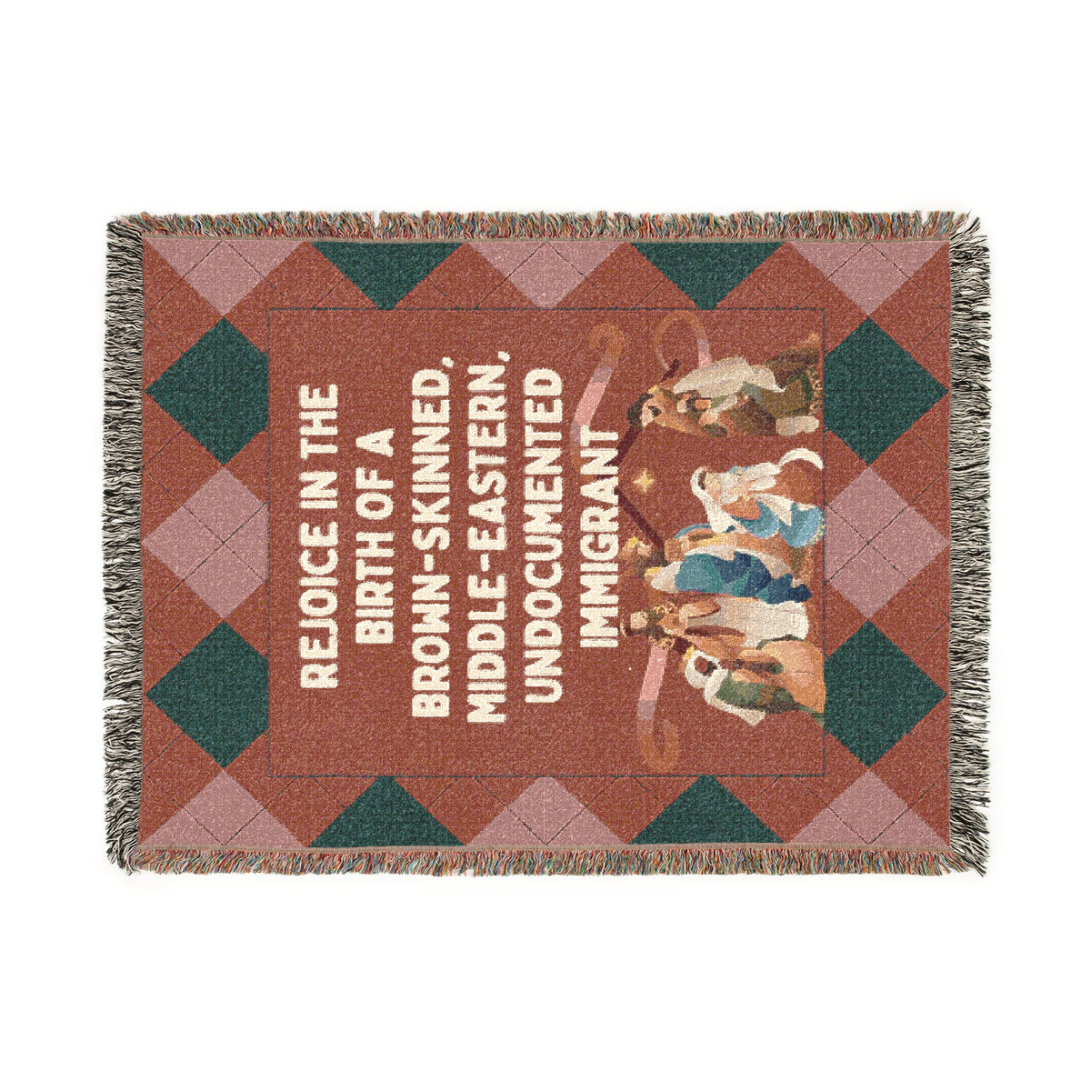 Rejoice In His Journey Woven Blanket