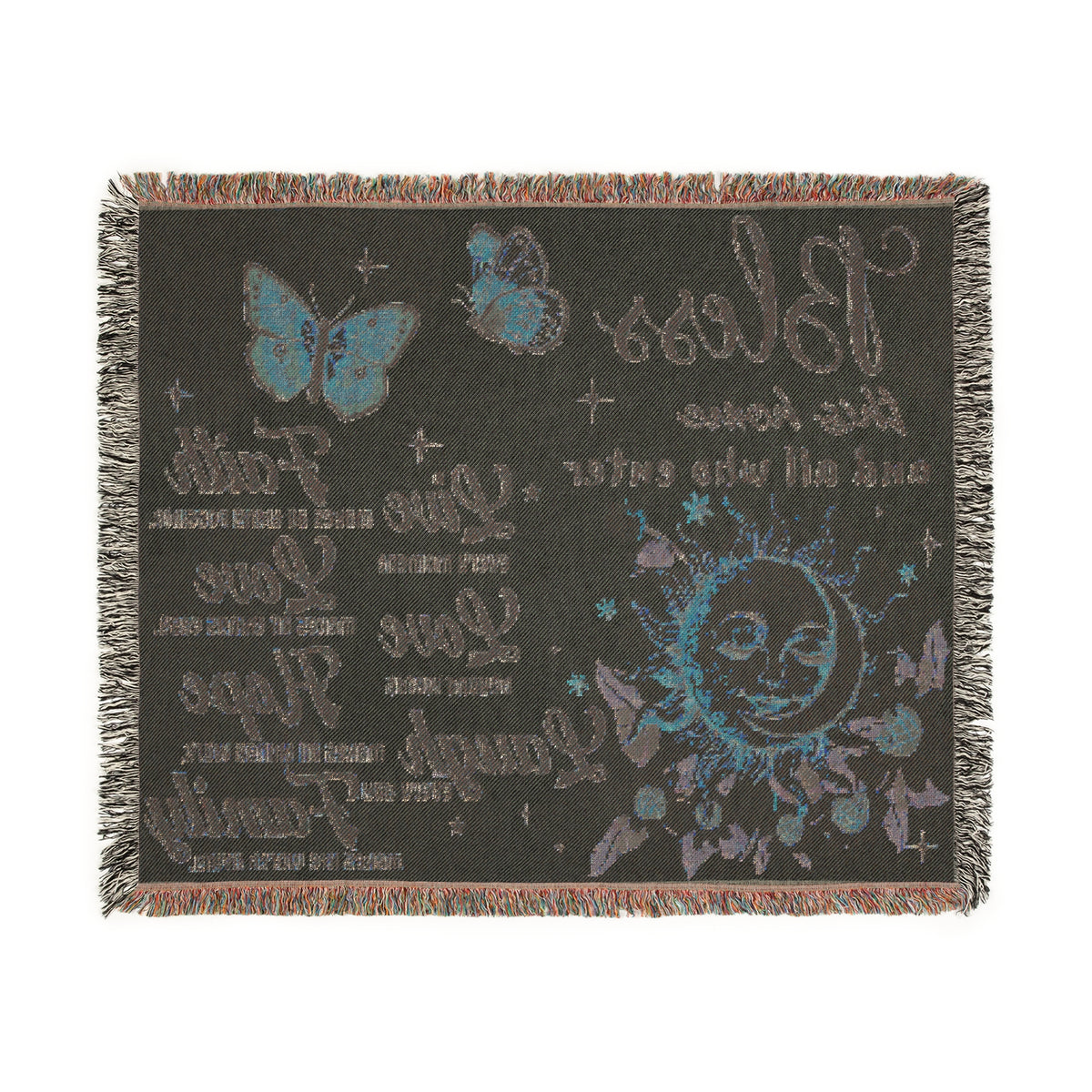 Bless This Home Sunflower Faith Woven Blanket