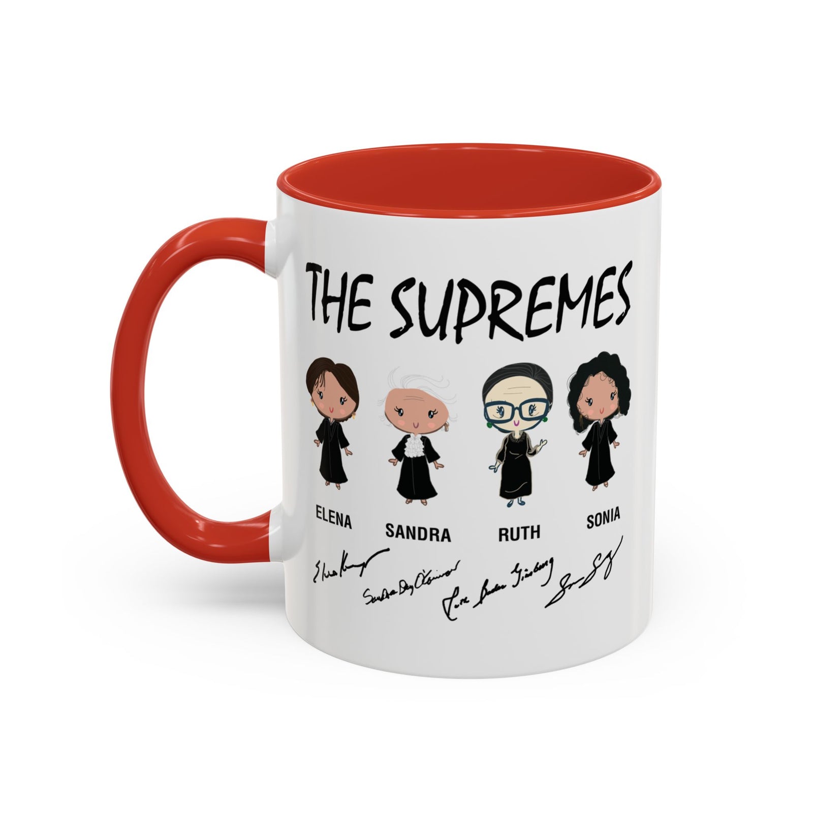 The Supremes Supreme Court Justices RBG Cute Chibi Accent Coffee Mug (11, 15oz)