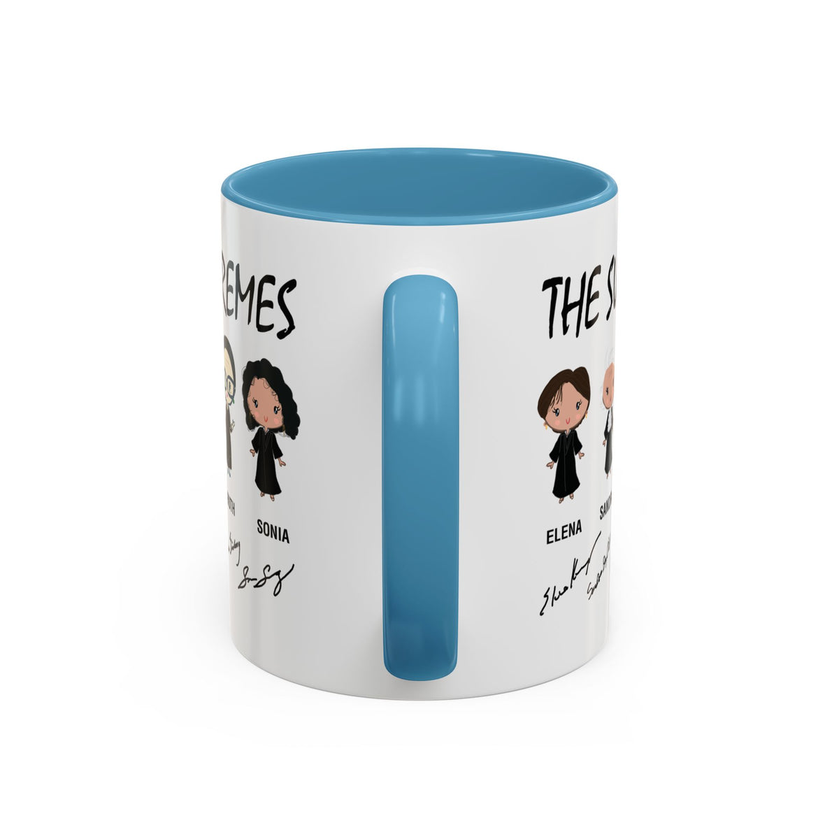 The Supremes Supreme Court Justices RBG Cute Chibi Accent Coffee Mug (11, 15oz)