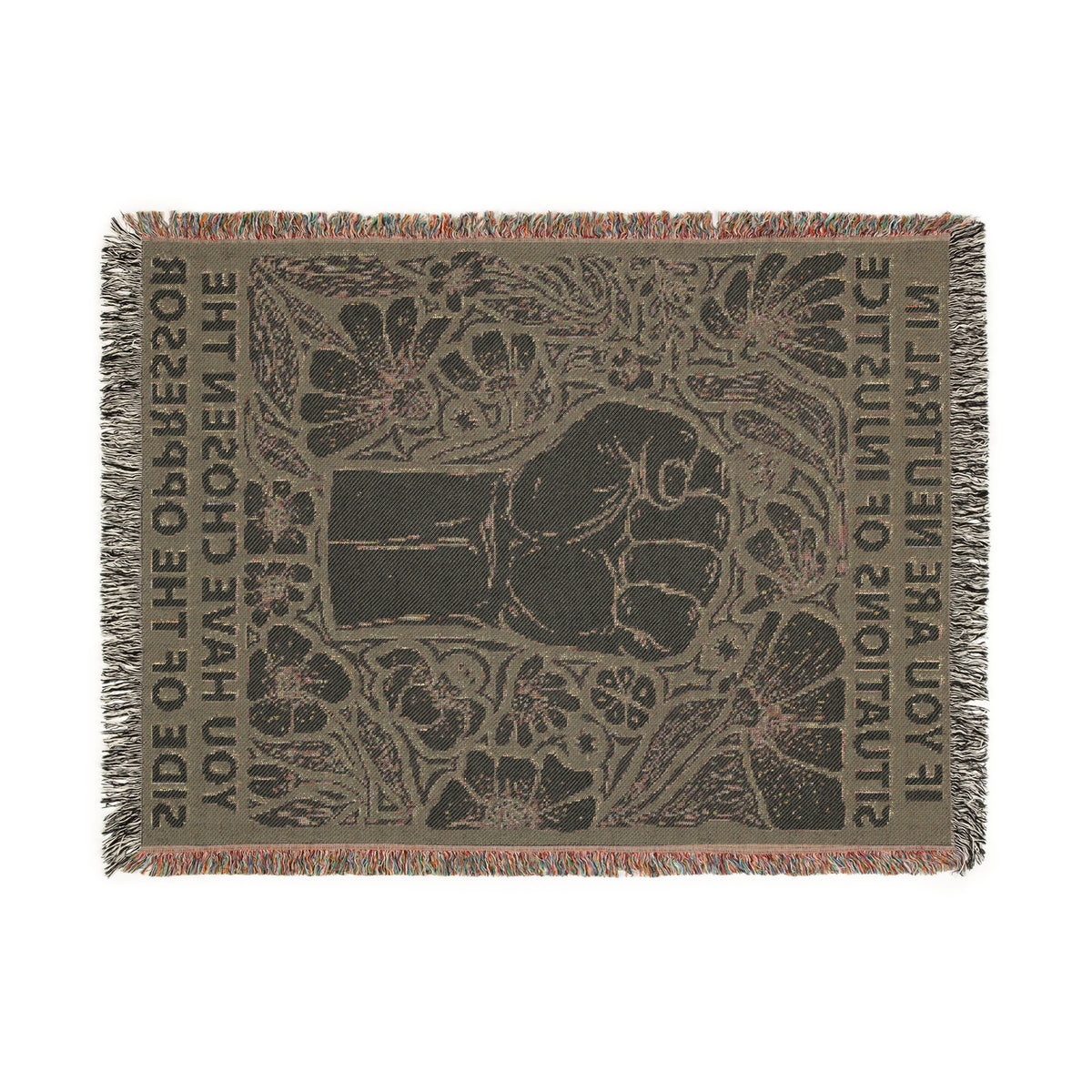 Neutrality Is Complicity Woven Blanket