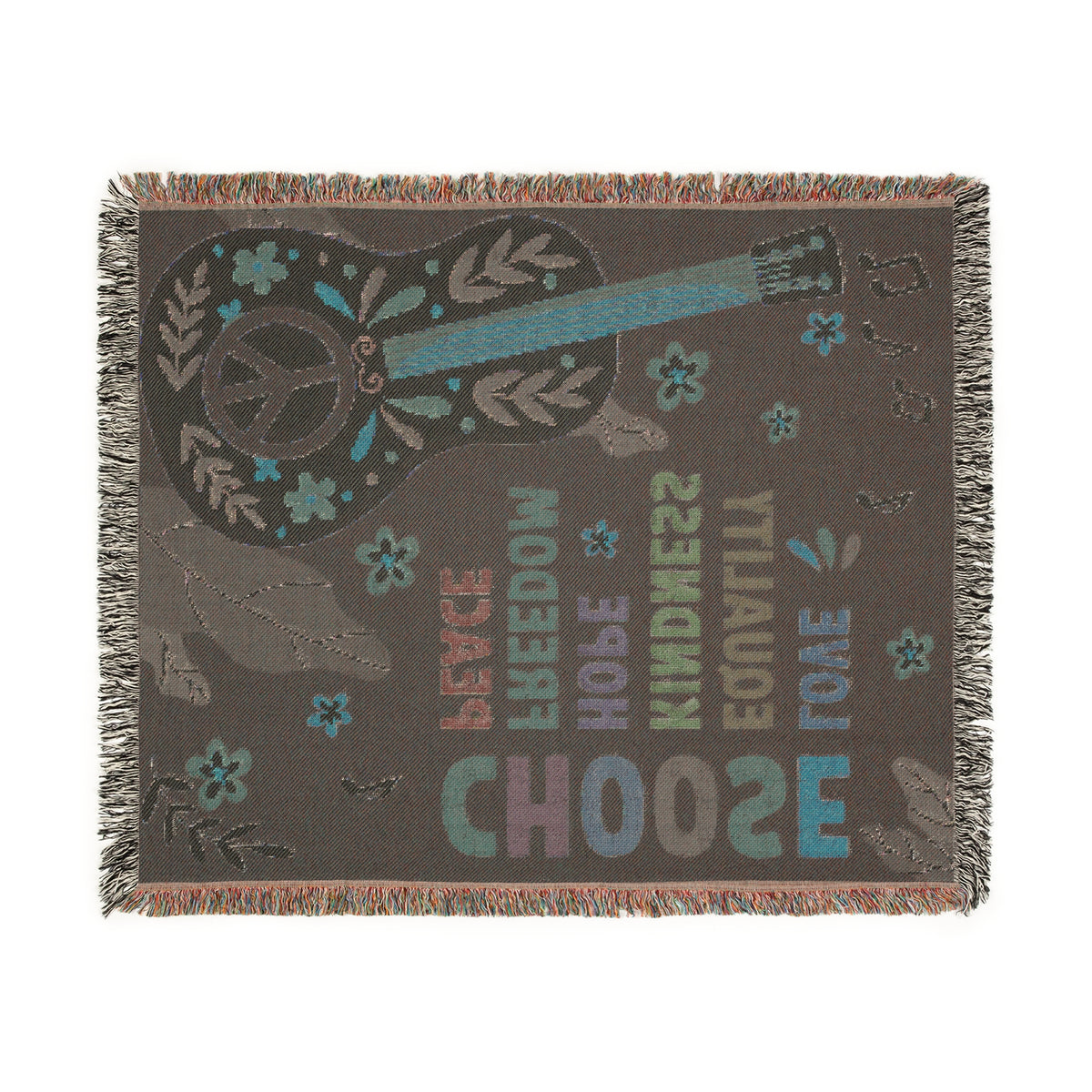 Choose Love Equality Kindness Woven Blanket