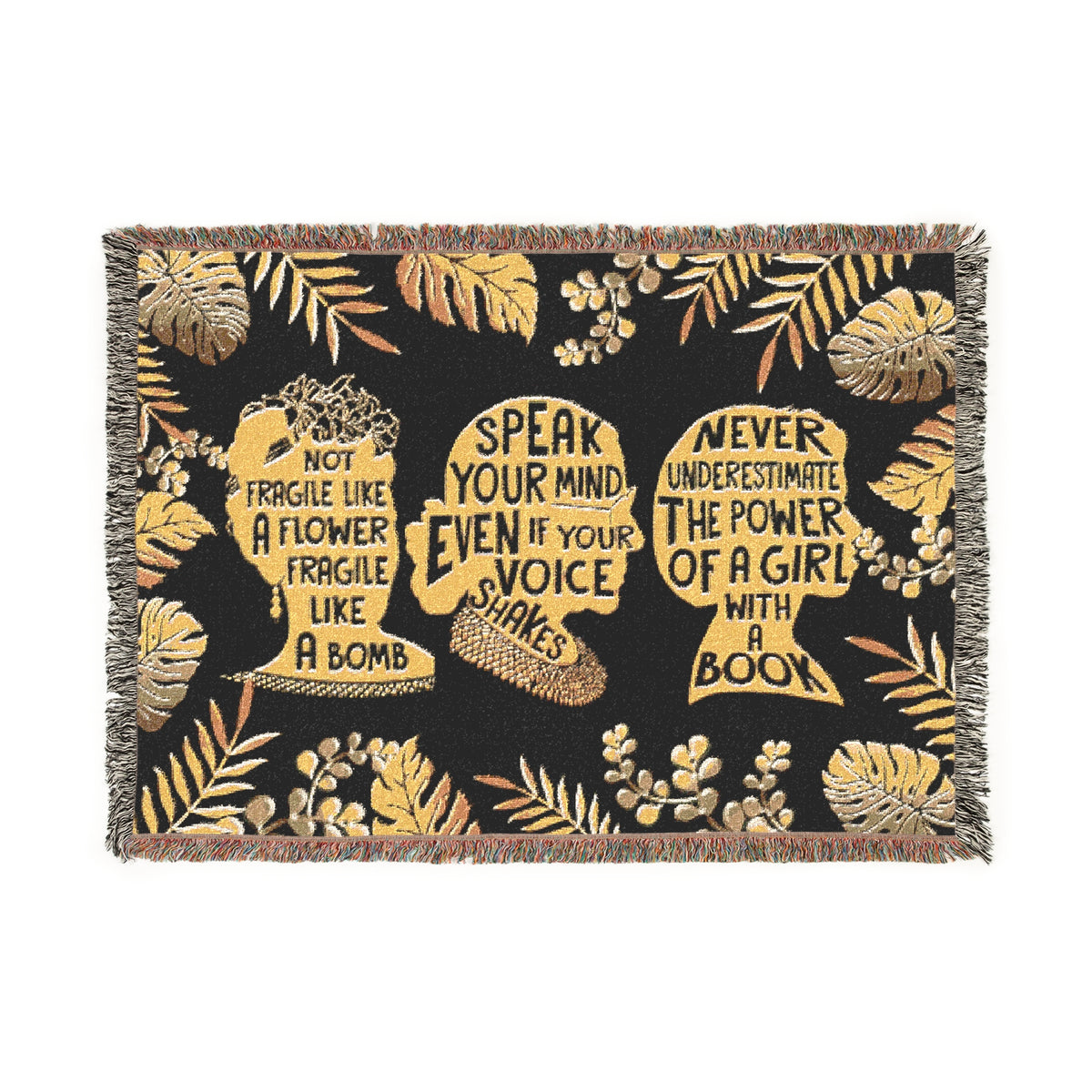 Tribute To Strong Women Woven Blanket