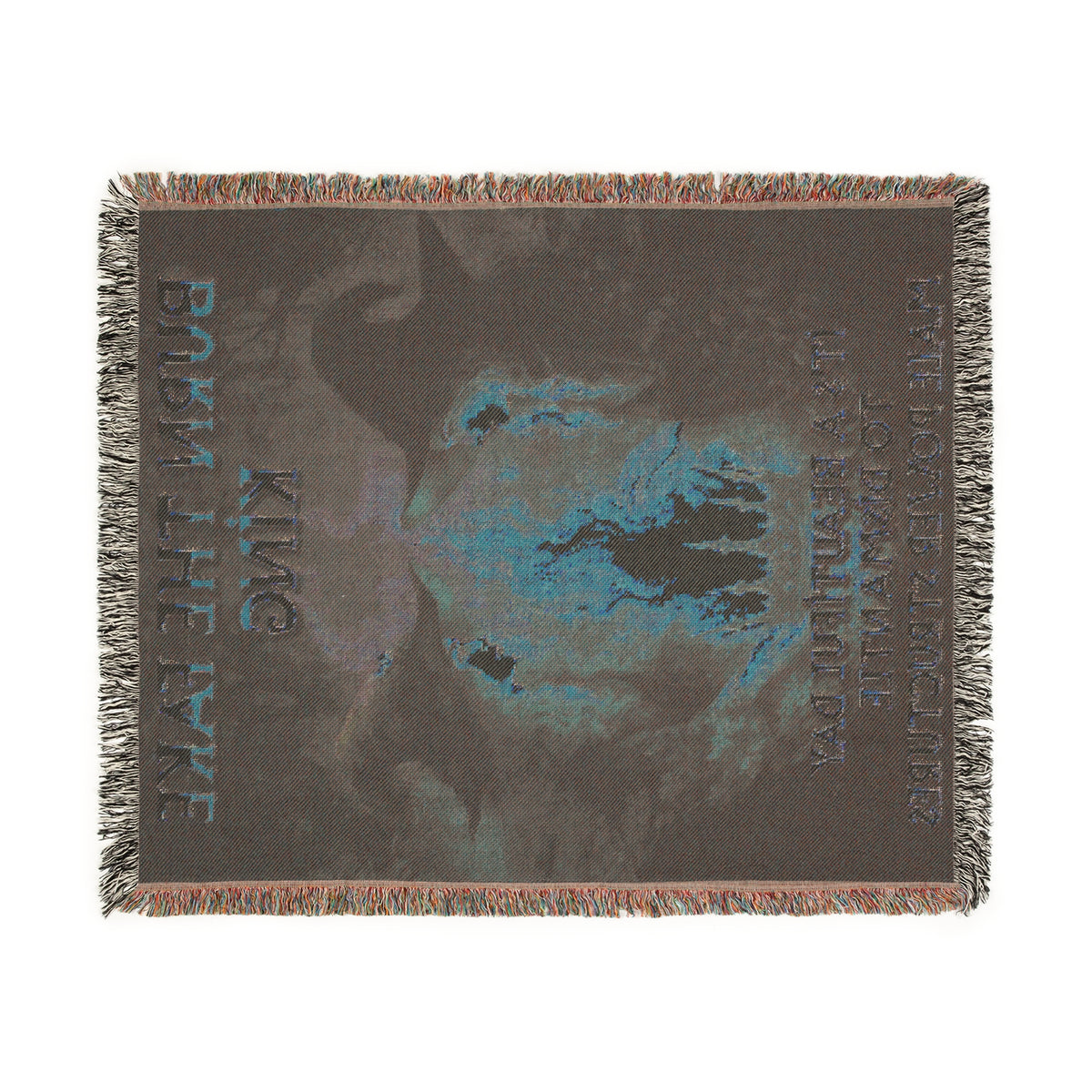 Burn The Fake King Woven Blanket