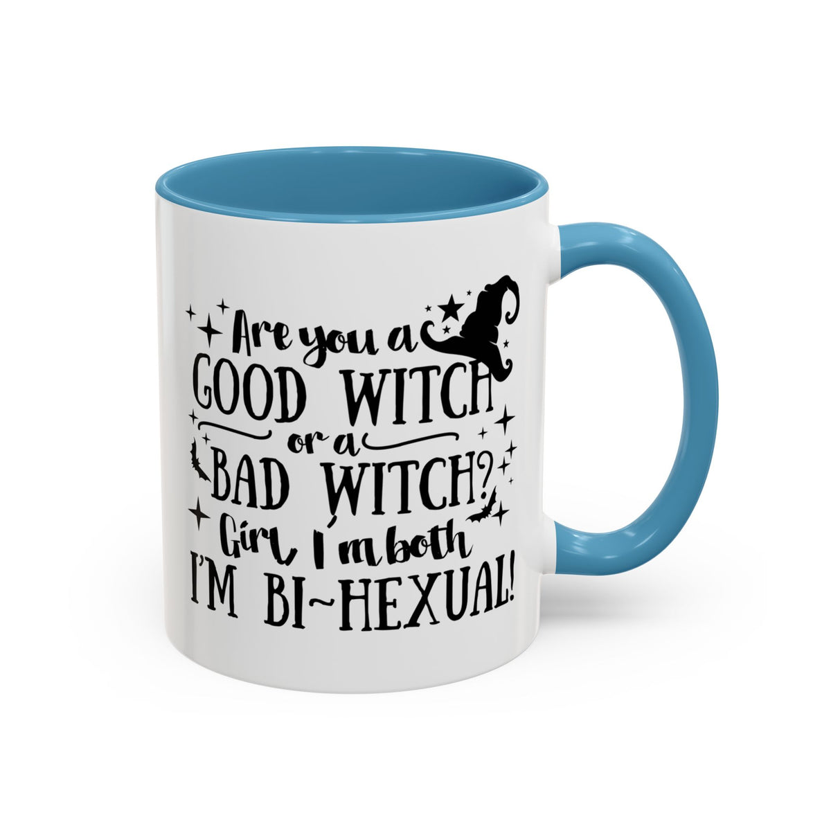 Good Witch Bad Witch Bi-Hexual Accent Coffee Mug (11, 15oz)