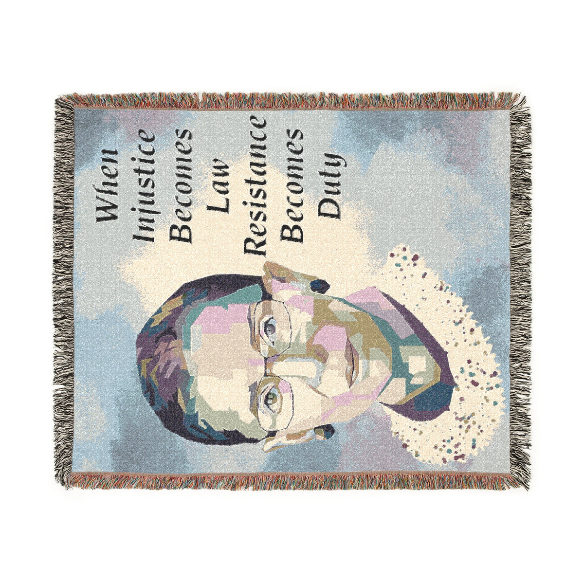 When Injustice Becomes Law Woven Blanket