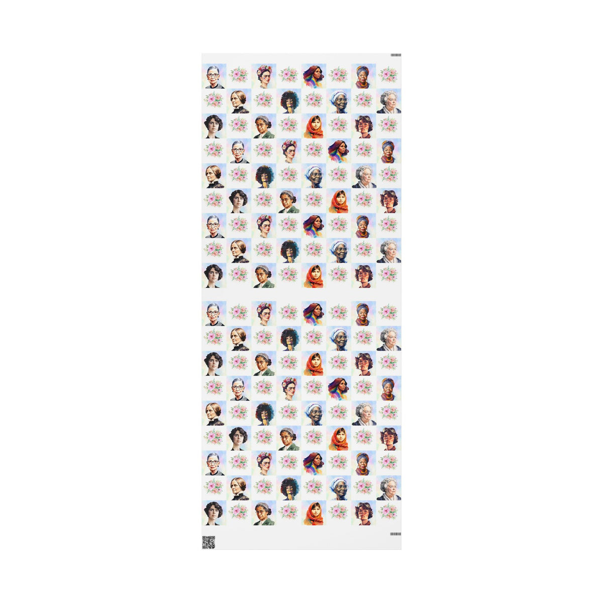 Feminist Icons Watercolor Wrapping Paper Roll