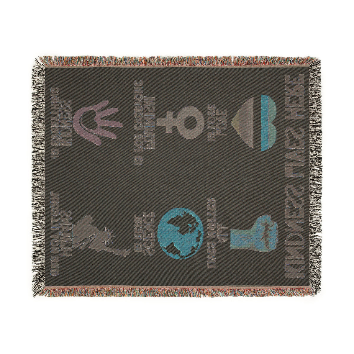 Kindness Lives Here Progressive Woven Blanket