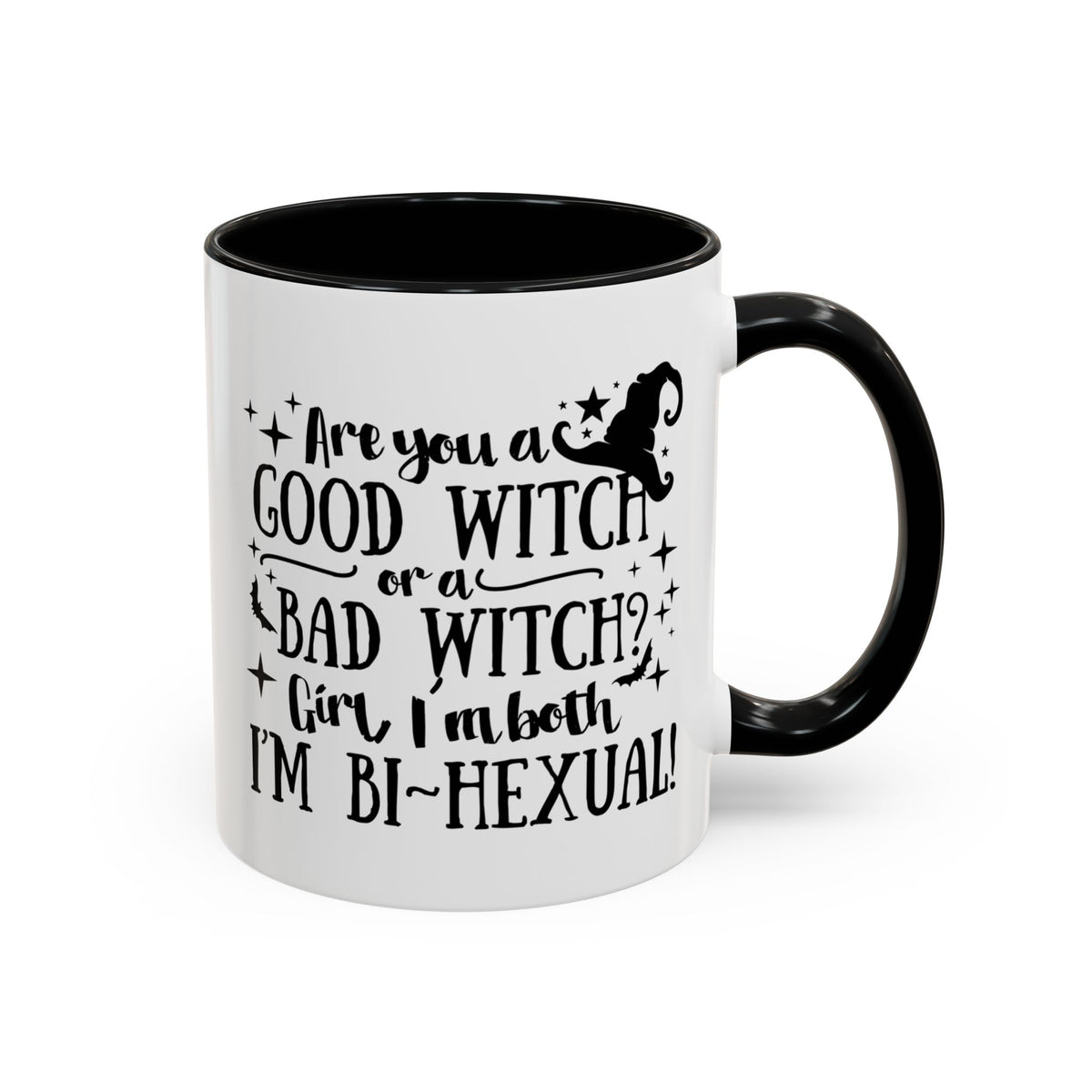 Good Witch Bad Witch Bi-Hexual Accent Coffee Mug (11, 15oz)