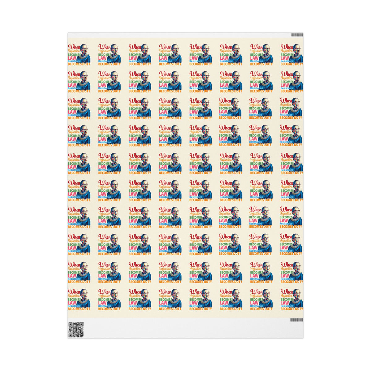 Ruth Bader Ginsburg Resistance Wrapping Paper Roll