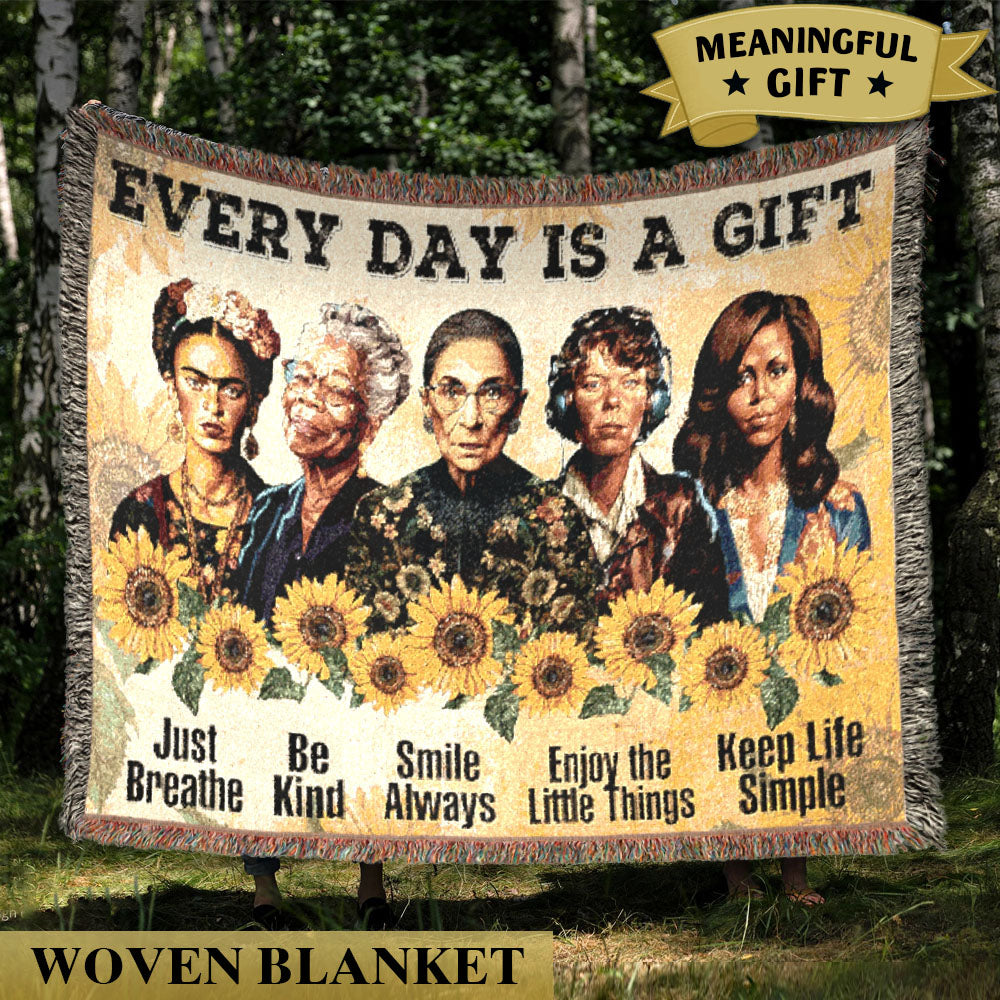 Every Day Is A Gift Woven Blanket