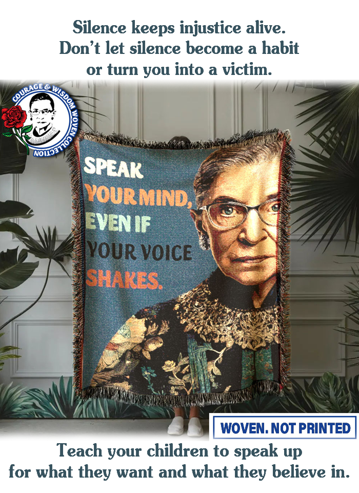 Speak Your Mind RBG Woven Blanket