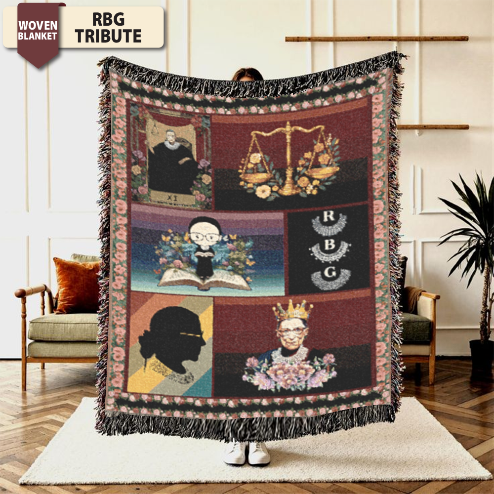 RBG Floral Legacy Woven Blanket