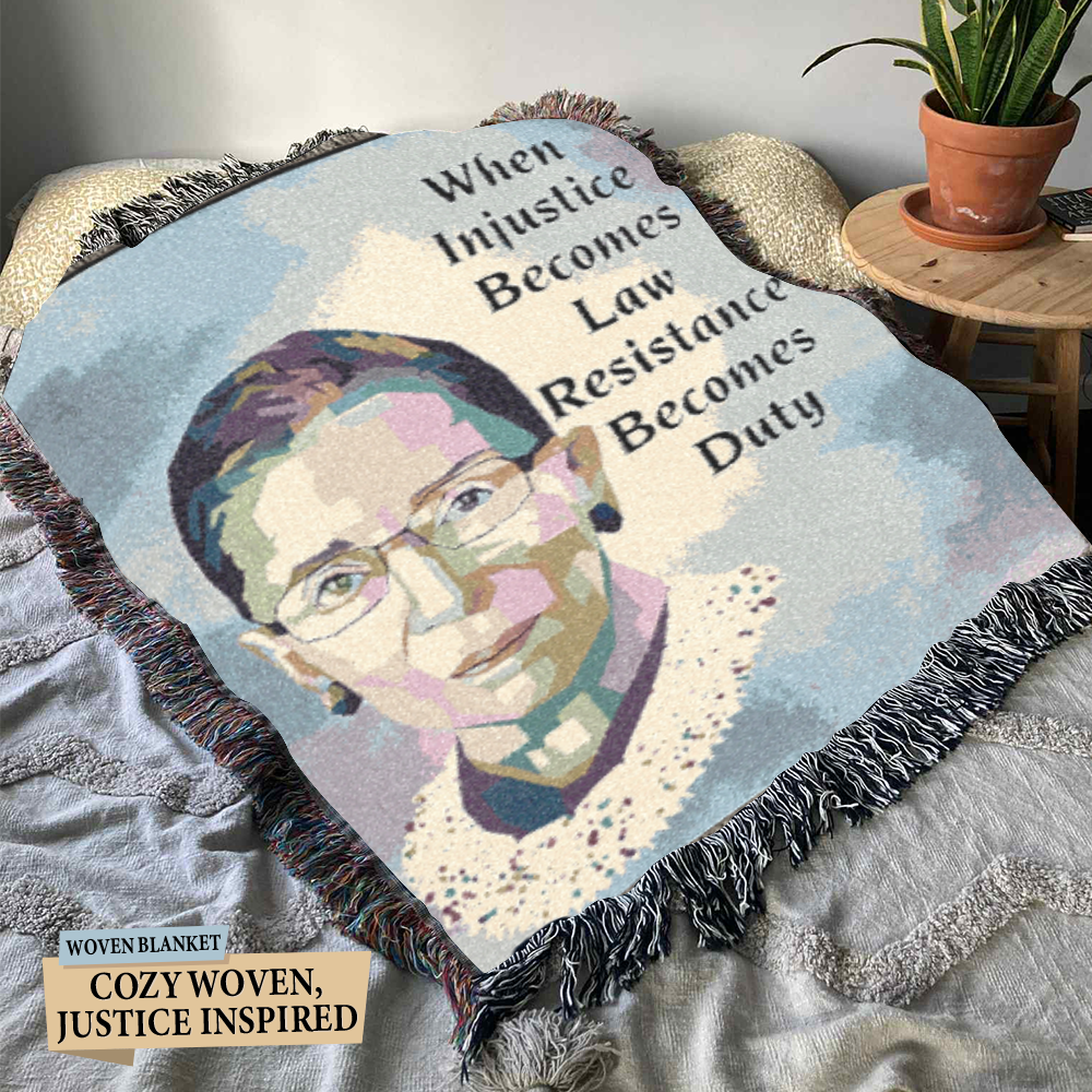 When Injustice Becomes Law Woven Blanket