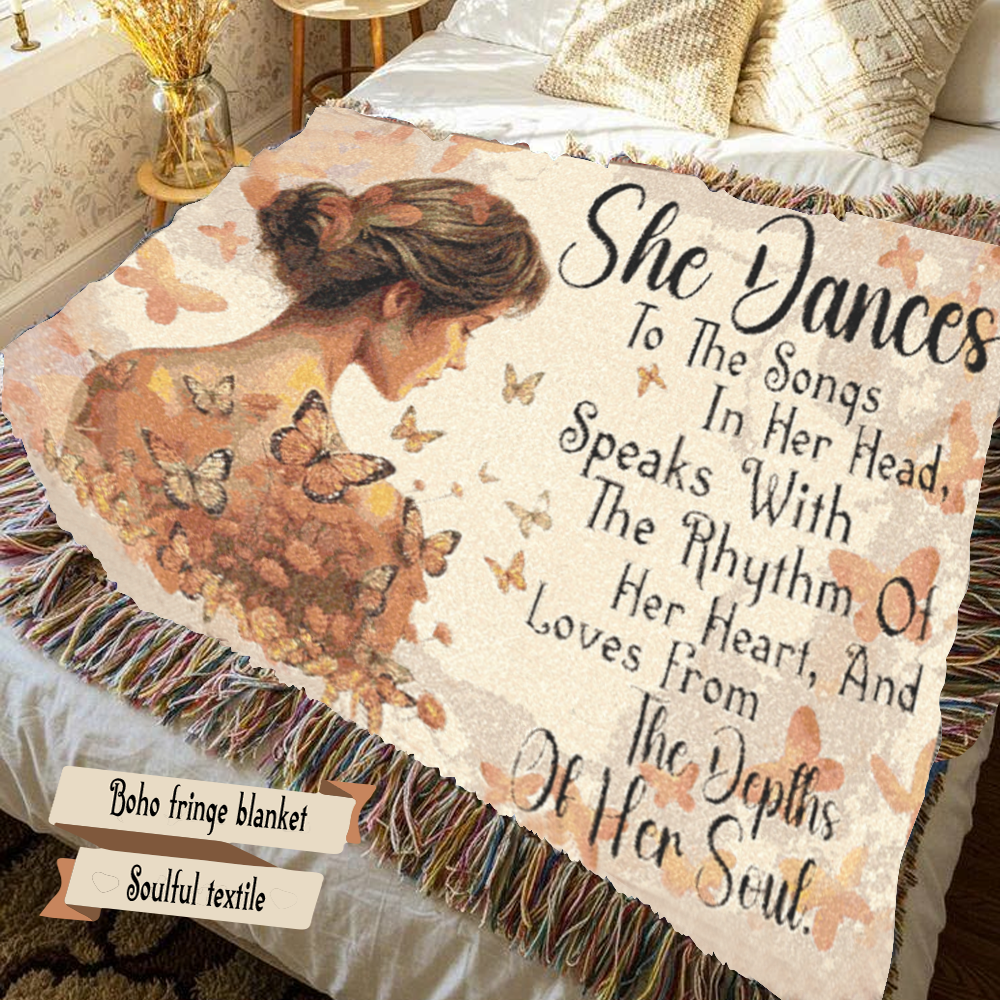 She Dances Woven Blanket
