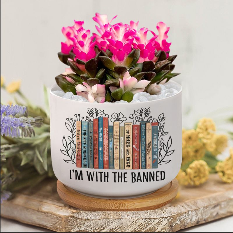 I&#39;m with The Banned Books Ceramic Plant Pot