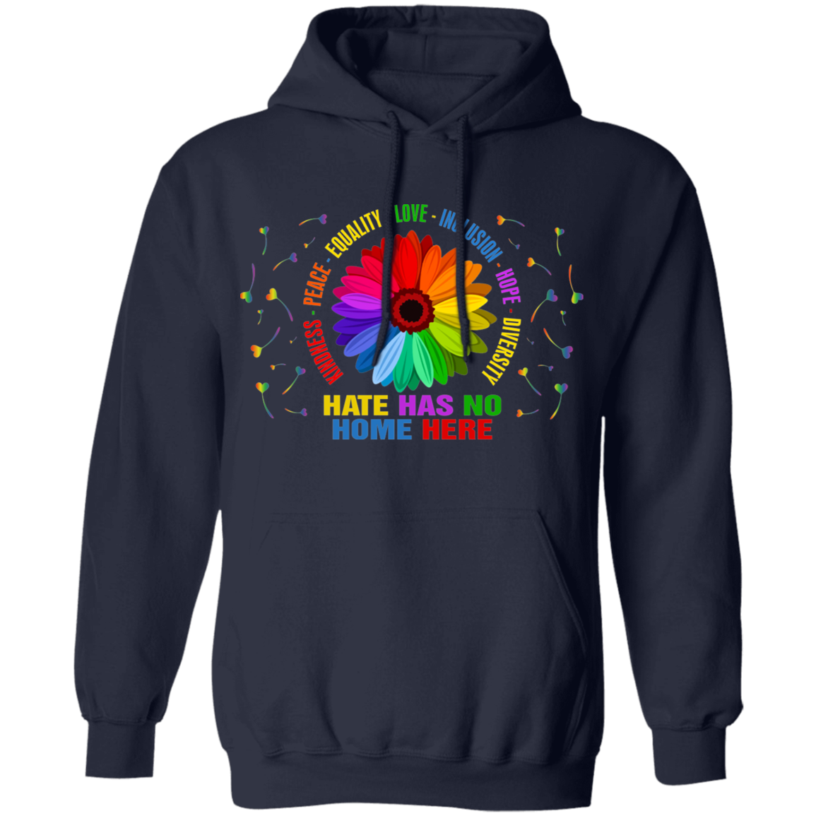 Hate has no home here heart Pullover Hoodie
