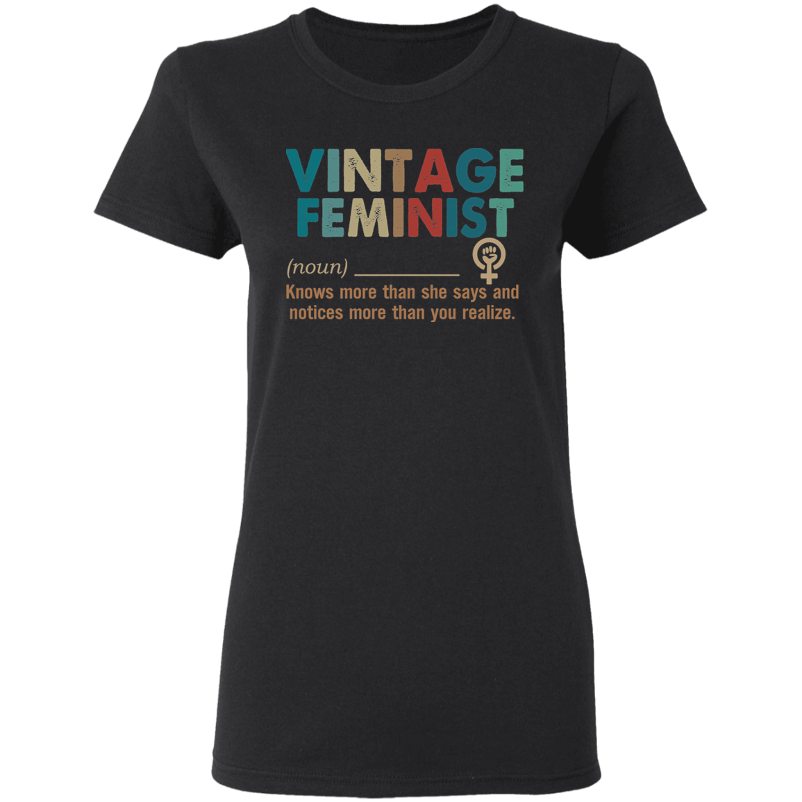 Vintage Feminist Knows More Than She Says Shirt