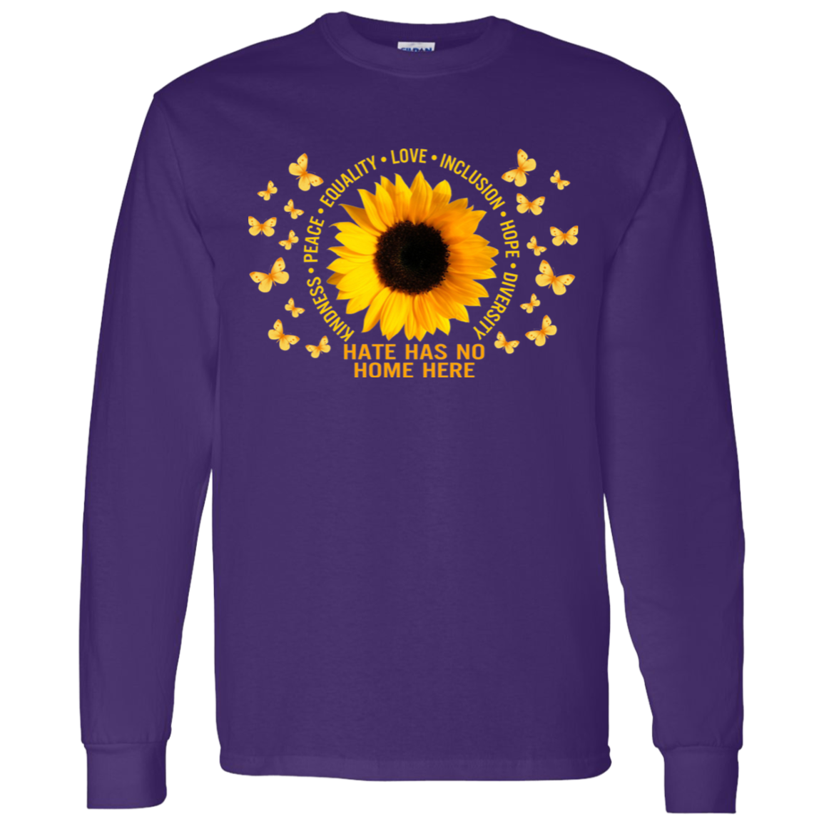 Kindness peace equality love inclusion hope diversity sunflower shirt