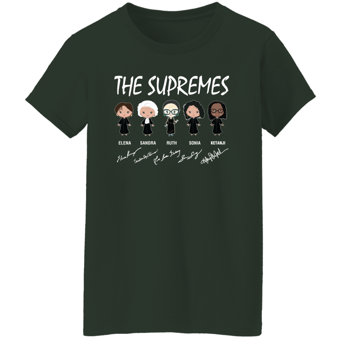 The Supremes Ketanji Brown Jackson RBG Sotomayor Chibi Signature Shirt