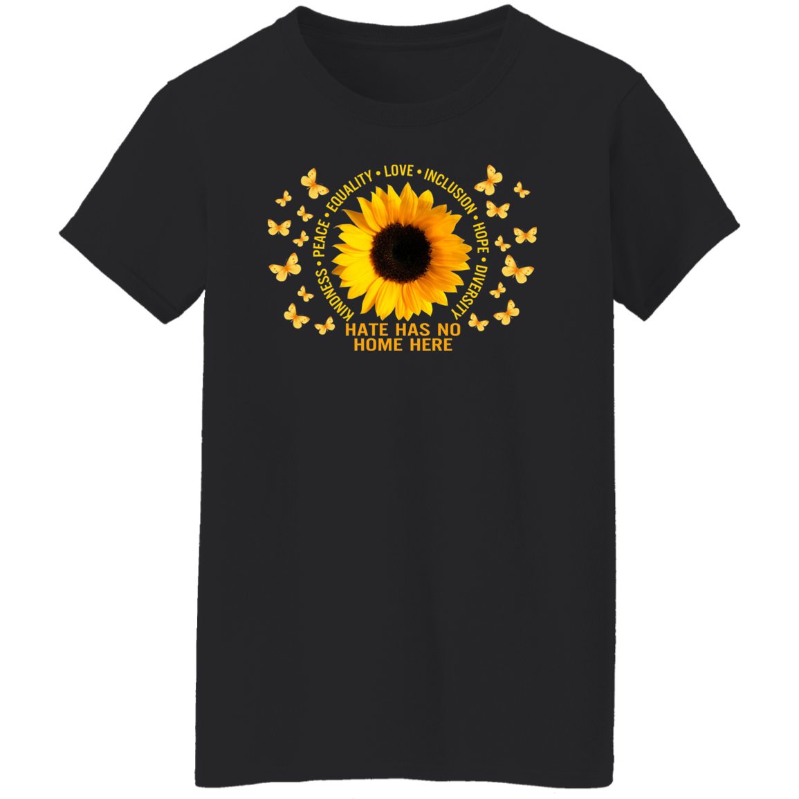 Kindness peace equality love inclusion hope sunflower shirt