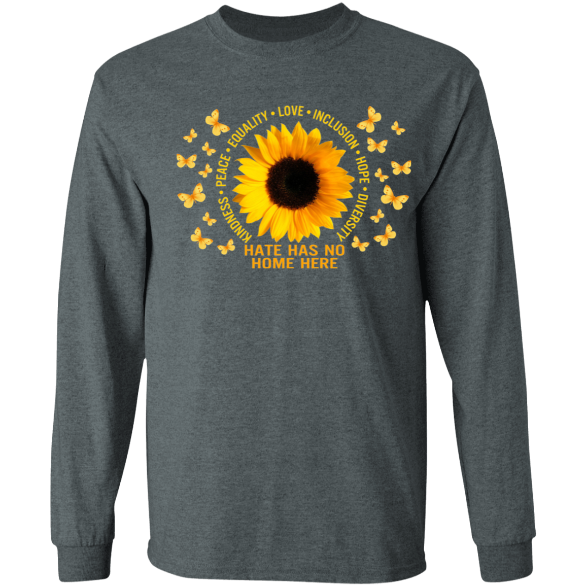 Kindness peace equality love inclusion hope diversity sunflower shirt